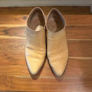 Madewell Booties in Nude/Light Tan Leather Size 6.5